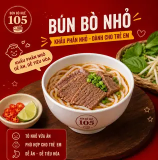 Hình ảnh Bún bò tô nhỏ- dành cho trẻ em 