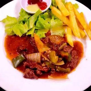 Hình ảnh Bò xào lúc lắc 100g