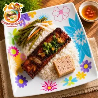 Hình ảnh Cơm sườn Non + Chả