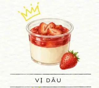 Hình ảnh Panna vị dâu (100ml) hủ lớn