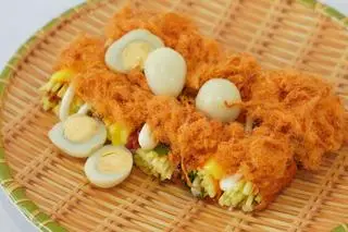 Hình ảnh Bánh tráng cuộn bơ chà bông