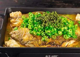 Hình ảnh 青花椒豆花烤海鲈鱼- Cá Chẽm Nướng Đậu Hũ Sốt Thanh Tiêu
