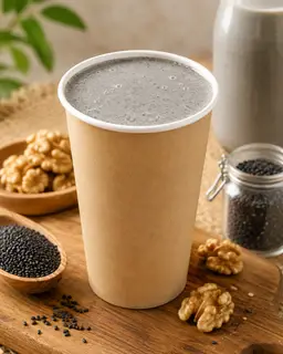 Hình ảnh Sữa mè đen, óc chó - Ly giấy 360ml