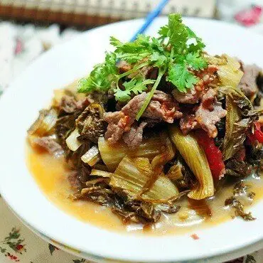 Hình ảnh Cơm trắng dưa xào bò