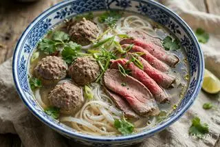 Hình ảnh Phở tái bò viên