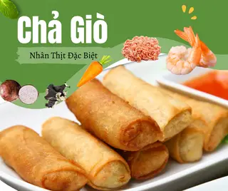 Hình ảnh Chả Giò Nhân Thịt Chiên Giòn Thơm Ngon - Tặng kèm sốt chấm