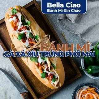 Hình ảnh Bánh Mì Gà Xá Xíu Trứng Phô Mai