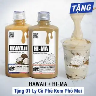 Hình ảnh Combo 2 chai  - kèm 1 ly cà phê kem phô mai dẻo