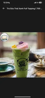 Hình ảnh Trà sữa Thái xanh full topping - 700ml