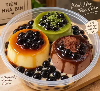 Hình ảnh Bánh flan trân châu - 3 cái