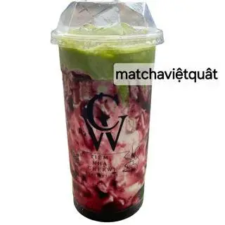 Hình ảnh Matcha latte việt quất 