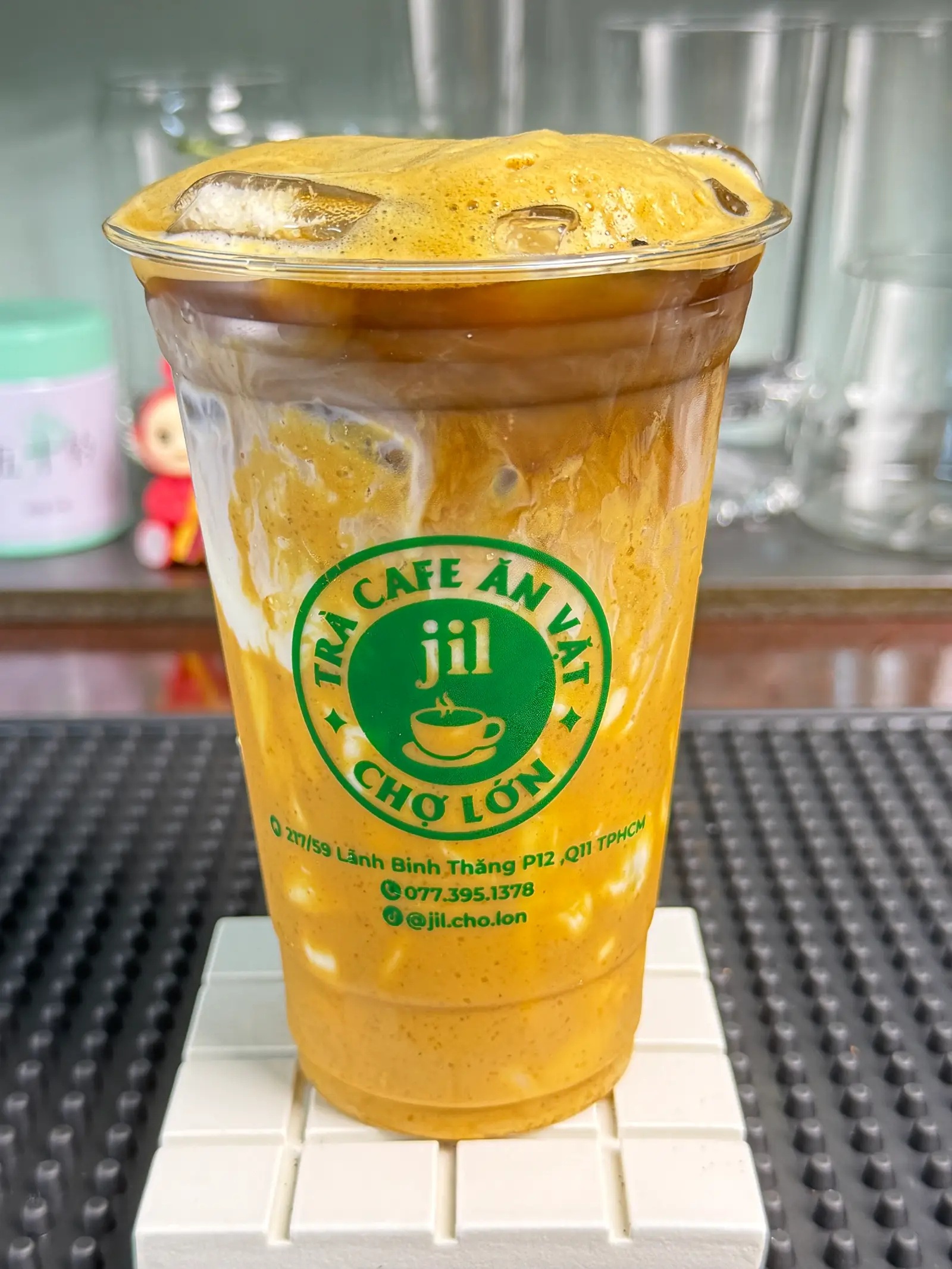 Hình ảnh Cafe sữa bơ đậu phộng thạch cafe size L