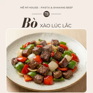 Hình ảnh Bò lúc lắc ăn kèm với bánh mì