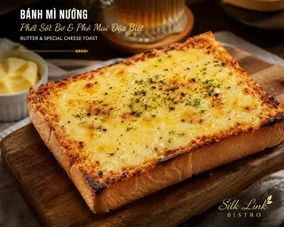 Hình ảnh Bánh mì nướng phết Sốt Bơ & Phô Mai đặc biệt/ Bread Toast with Special Cheese &:Butter (Spread)