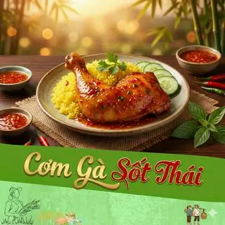 Hình ảnh Cơm Gà Sốt Thái
