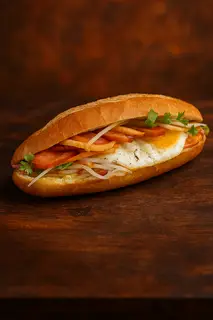 Hình ảnh Bánh mì thịt chả trứng