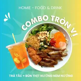 Hình ảnh Bún thịt nướng nem nướng + Trà Tắc