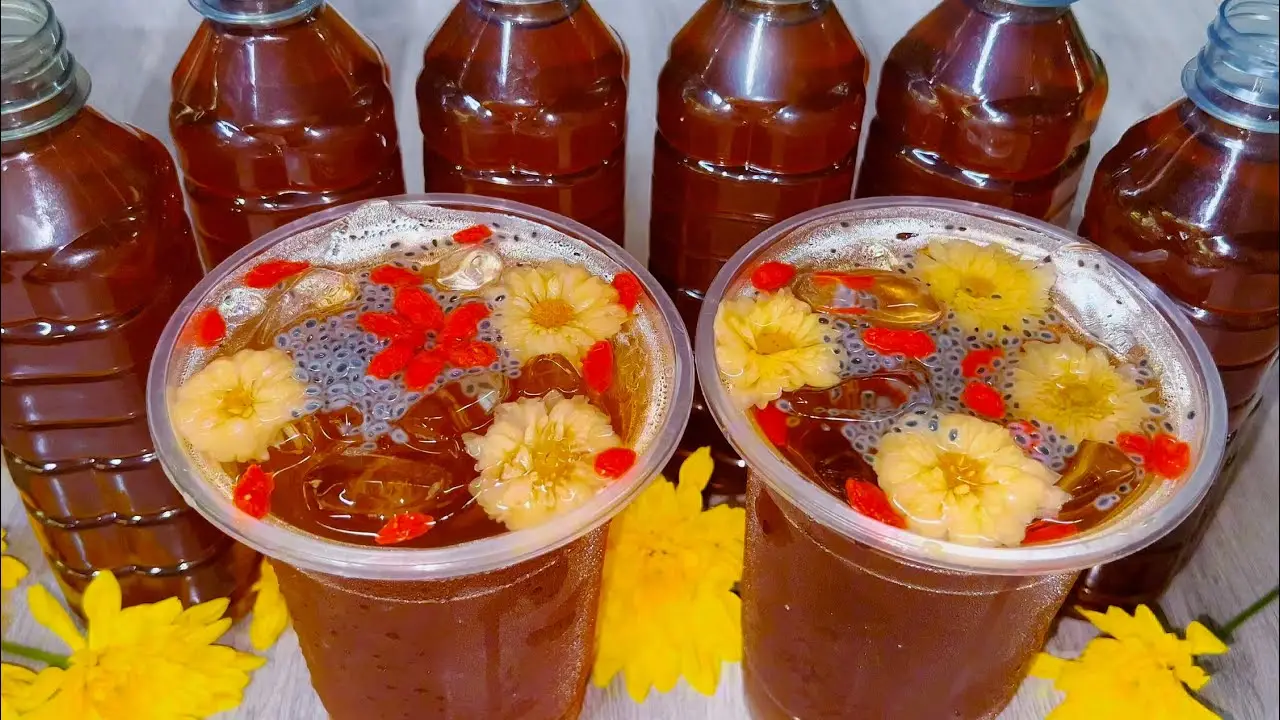 Hình ảnh trà sâm bông cúc 