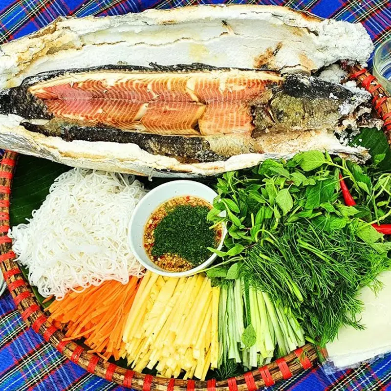 Hình ảnh COMBO gồm 2 con cá lóc nướng (con lớn)