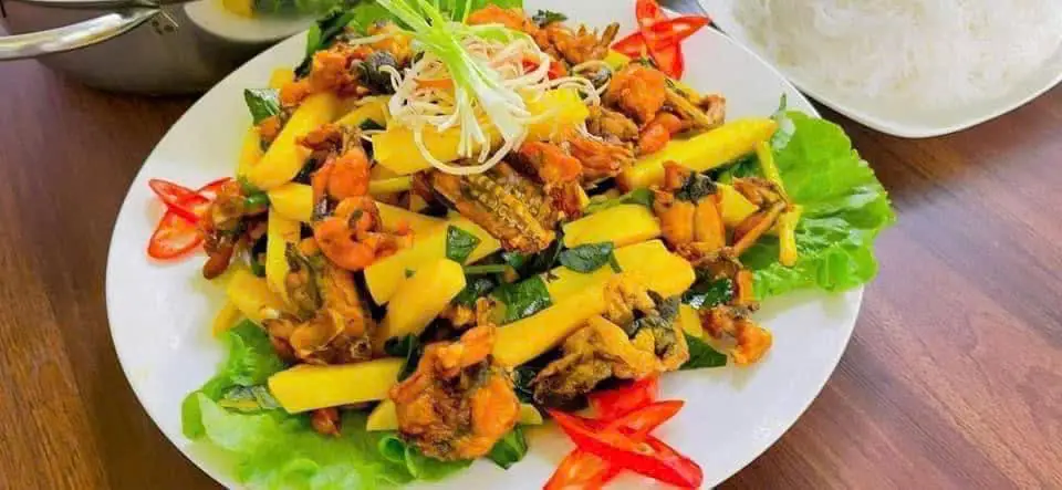 Hình ảnh ẾCH XÀO MĂNG TRÚC