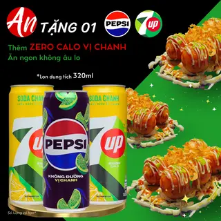 Hình ảnh 4 phần 5 viên siêu topping - tặng 1 nước ngọt 320ml