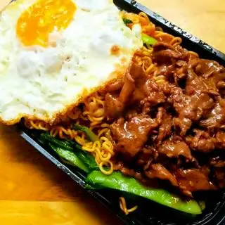 Hình ảnh Combo mì xào bò trứng - trà tắc (ly)