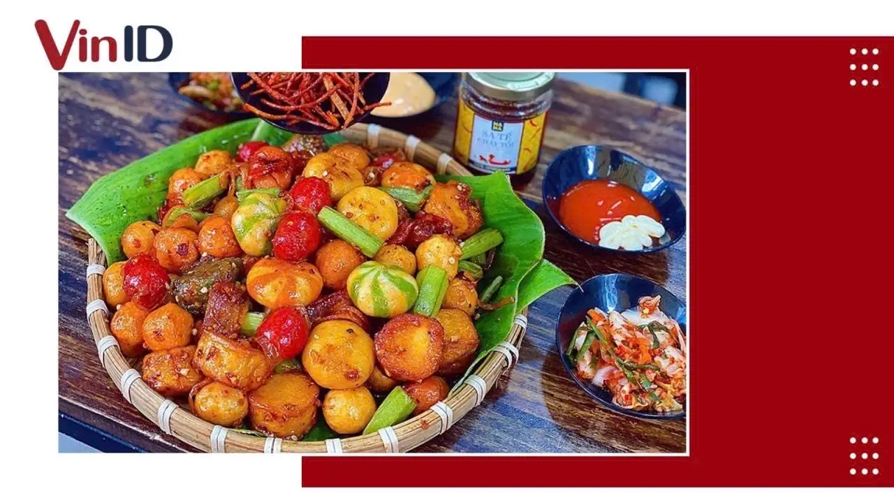 Hình ảnh Mẹt viên chiên sốt tá lả đặc biệt siêu to khổng lồ