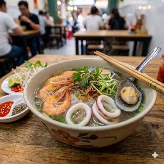 Hình ảnh 海鲜米粉	/	Seafood Rice Vermicelli	/	Hủ Tiếu Hải Sản