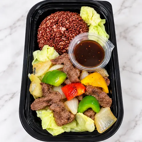 Hình ảnh Cơm lứt bò xào chua ngọt