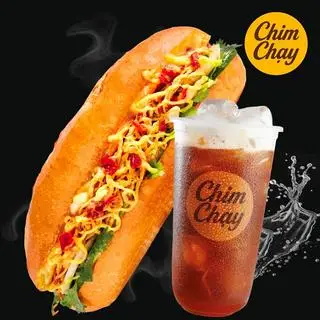 Hình ảnh Combo Bánh Mì Gà Rim Xé + Trà tắc Đào