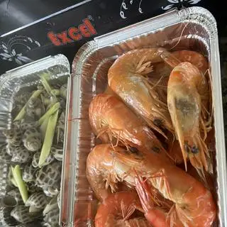 Hình ảnh tôm sú hấp nước dừa ( phần 10con/500gr- trước khi chế biến ) 