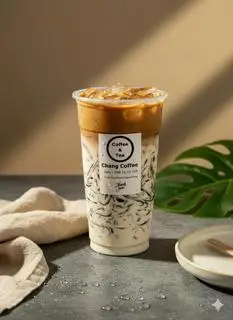 Hình ảnh Sữa tươi sương sáo cà phê