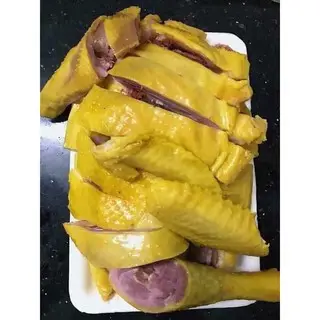 Hình ảnh Combo nửa con gà ủ muối - xôi hành trà bông - sốt chấm