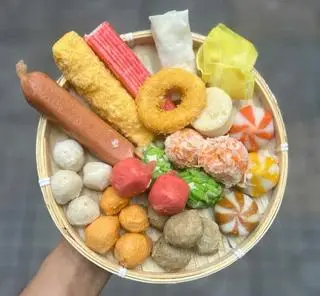 Hình ảnh Combo cá viên, 1 ly trà tắc