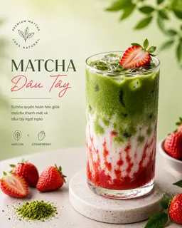 Hình ảnh matcha dâu 700ml