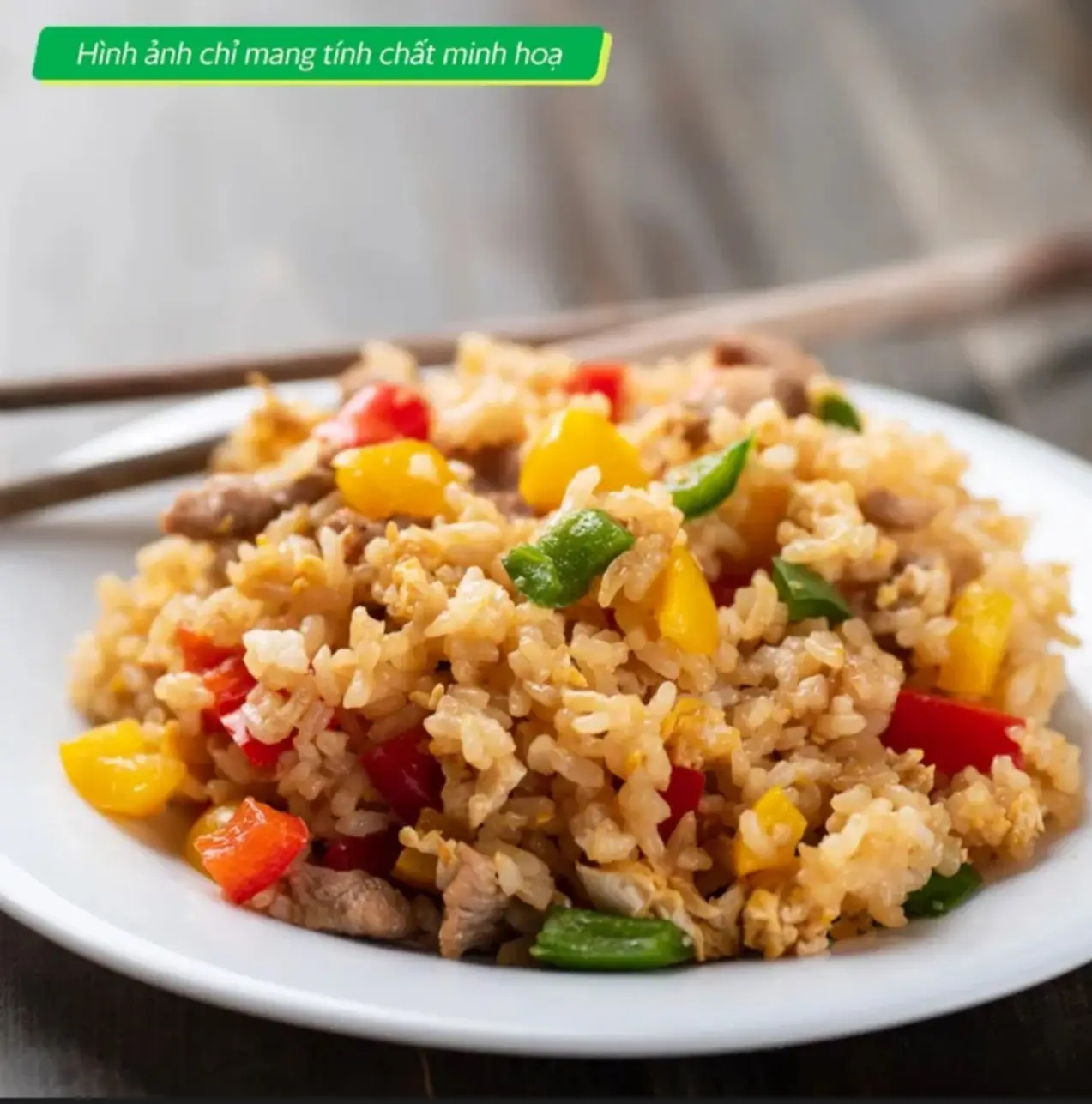 Hình ảnh cơm mực xào chua ngọt