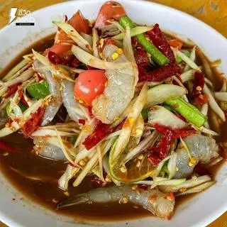 Hình ảnh Gỏi đu đủ tôm sống mắm Thái