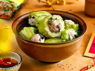 Hình ảnh CƠM CANH KHỔ QUA DỒN THỊT