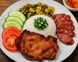 Hình ảnh Cơm sườn lạp xưởng