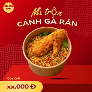 Hình ảnh Mì Trộn - Cánh Gà Rán ( To )