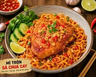 Hình ảnh mi tron ga sốt chua cay