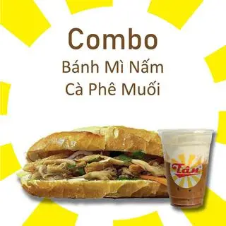 Hình ảnh Combo Bánh Mì Nấm Chay + Cà Phê Muối