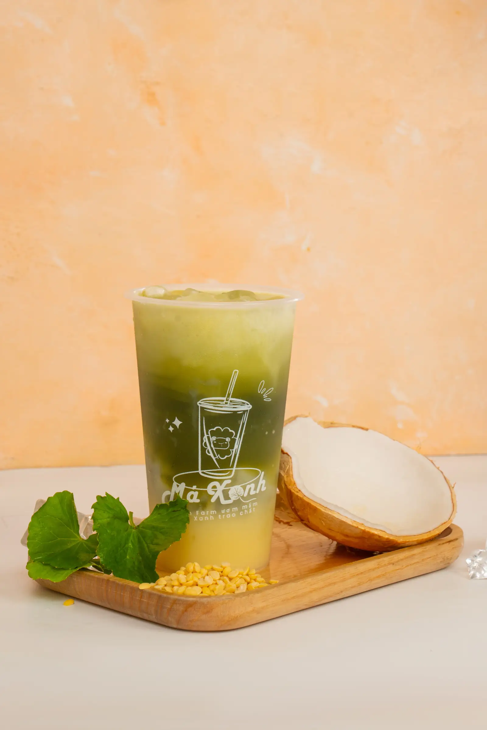 Hình ảnh Rau má đậu xanh nước dừa tươi