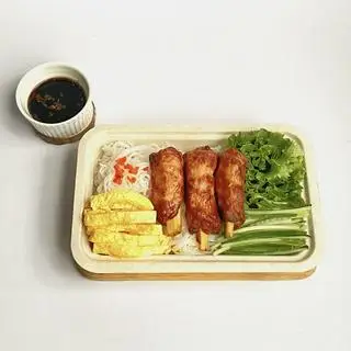 Hình ảnh Bún nem nướng & trứng - Tặng 1 nước