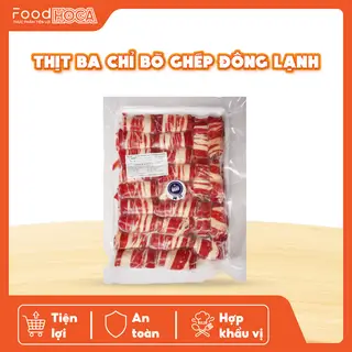 Hình ảnh THỊT BA CHỈ BÒ GHÉP ĐÔNG LẠNH (date mới mỗi ngày)