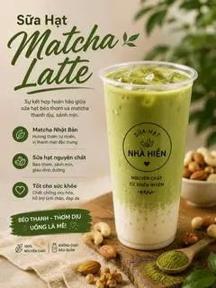 Hình ảnh sữa hạt matcha latte