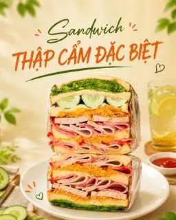 Hình ảnh Sandwich Thập Cẩm Thịt Nguội Đặc Biệt (2 bánh) 
