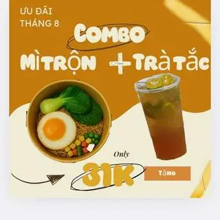 Hình ảnh Combo mì trộn ốp la kèm 1 trà tắc