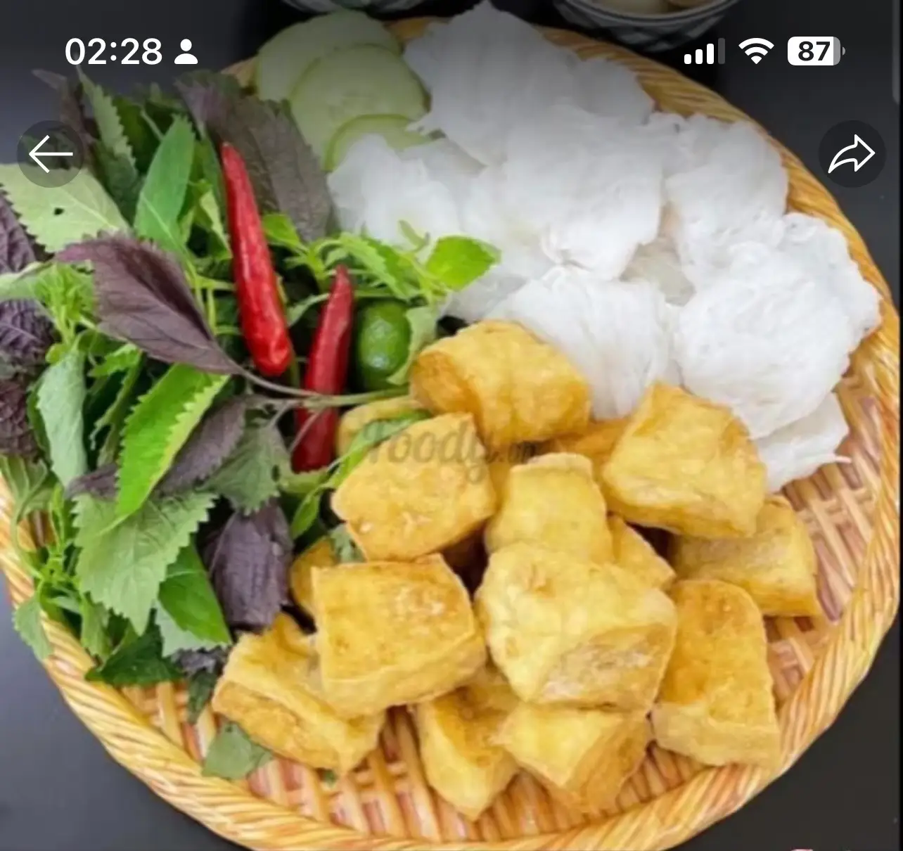 Hình ảnh Bún đậu thường