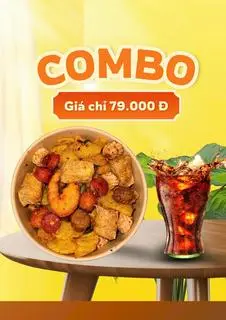 Hình ảnh Combo khoai trộn (suất đặc biệt) + 1 coca/7up đá